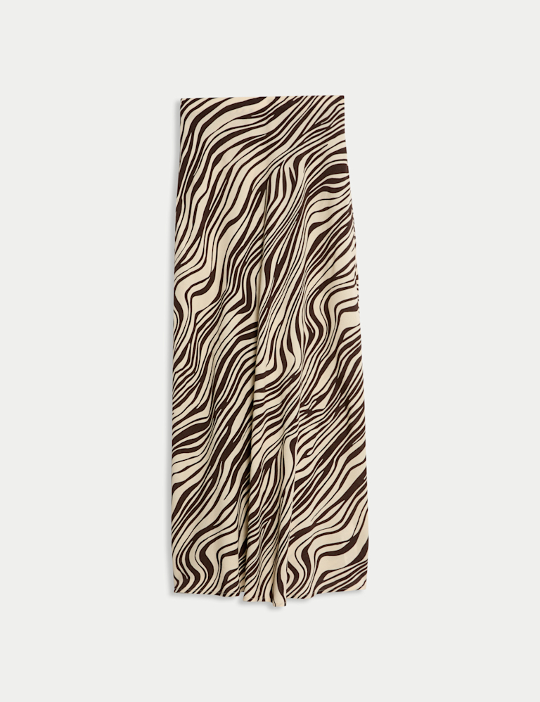 Printed Midaxi Slip Skirt