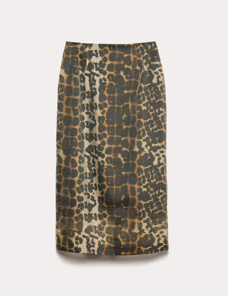 Animal Print Midi Skirt
