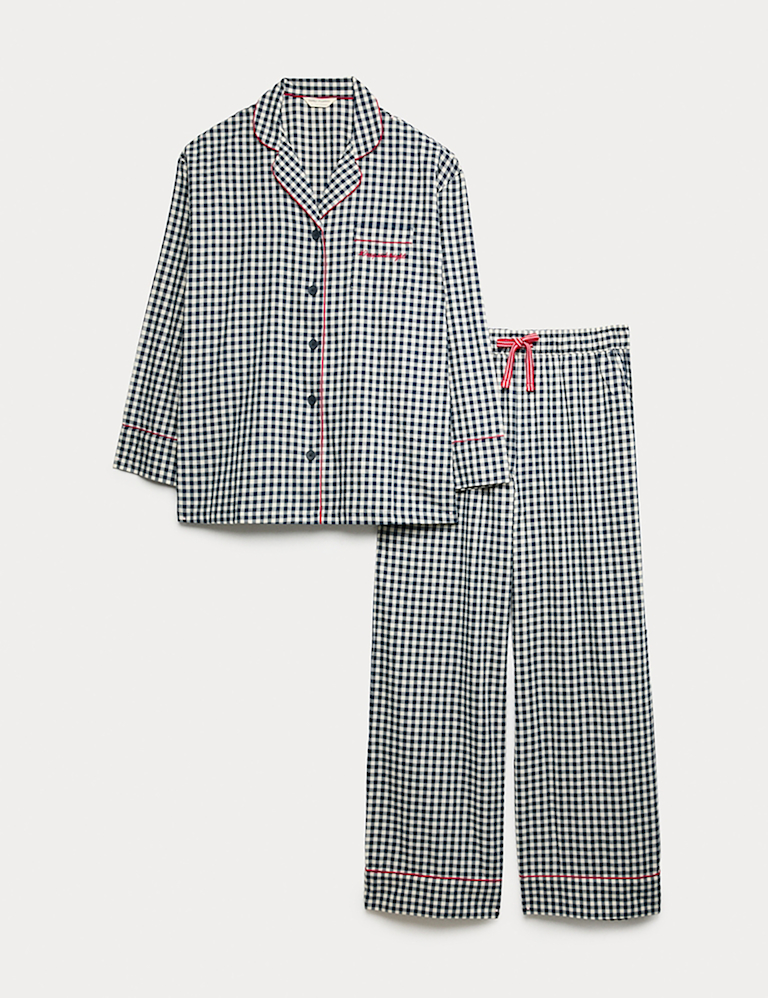Pure Cotton Family Christmas Gingham Pyjama Set