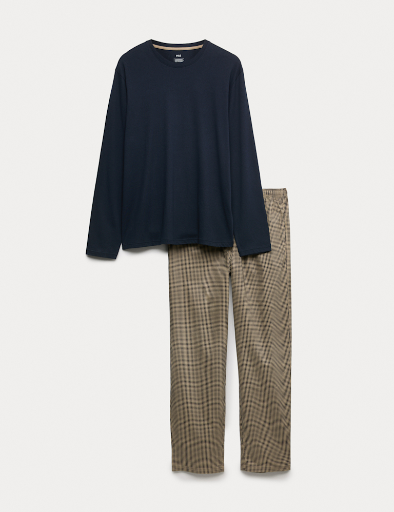 Pure Cotton Houndstooth Pyjama Set