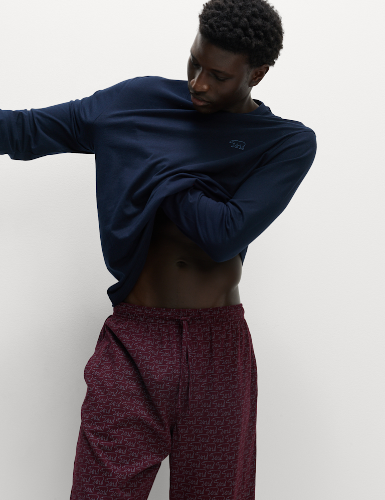 Pure Cotton Bear Print Pyjama Set