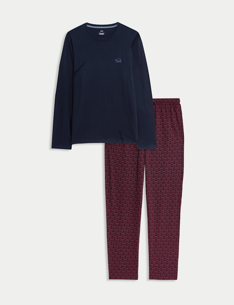 Pure Cotton Bear Print Pyjama Set