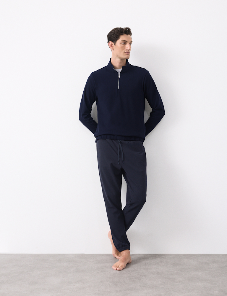 Luxury Fleece Half Zip Loungewear Top