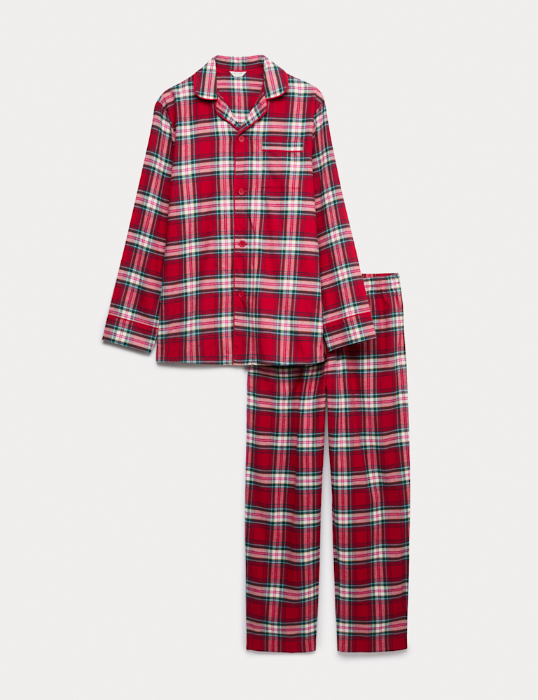 Pure Cotton Family Christmas Checked Pyjama Set