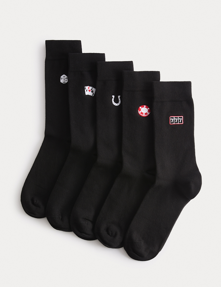 5pk Cool & Fresh™ Casino Cotton Rich Socks