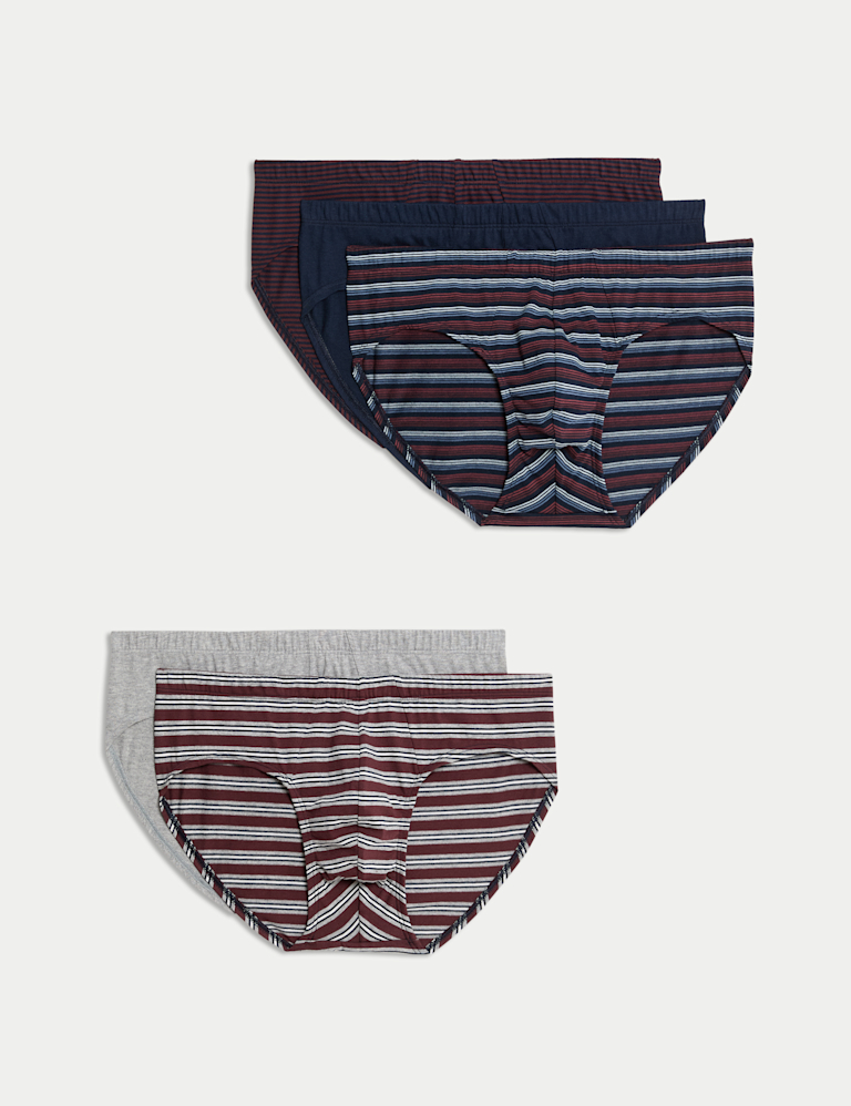 5pk Pure Cotton Cool & Fresh™ Striped Slips