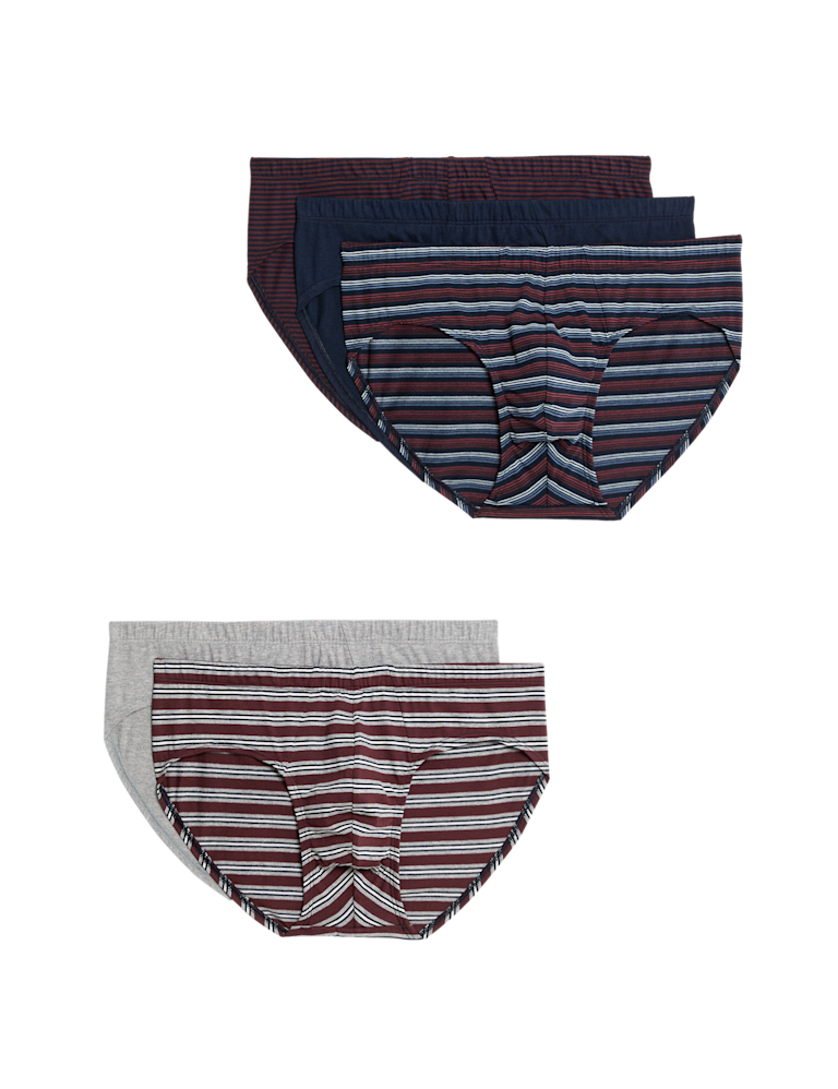 5pk Pure Cotton Cool & Fresh™ Striped Slips