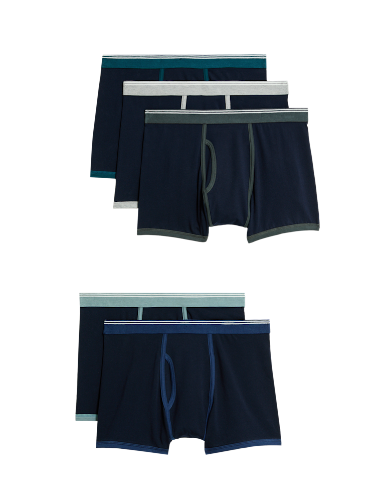 5pk Cotton Stretch Cool & Fresh™ Trunks