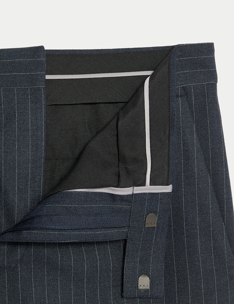 Regular Fit Pinstripe Stretch Suit Trousers