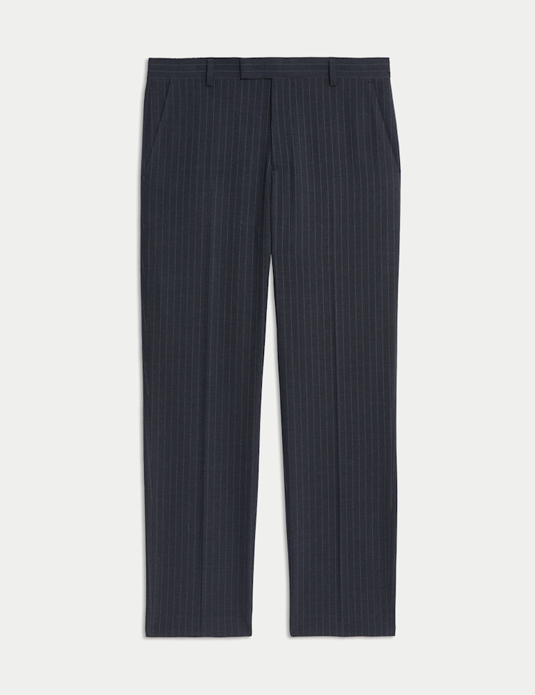 Regular Fit Pinstripe Stretch Suit Trousers