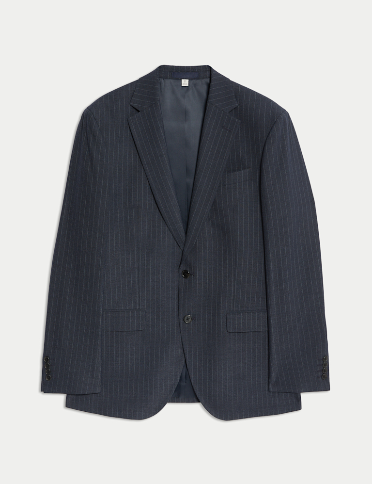Regular Fit Pinstripe Stretch Suit Jacket
