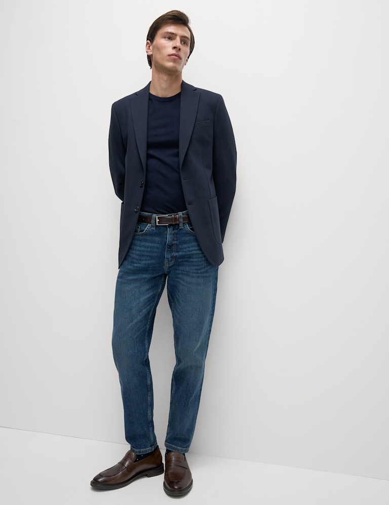 Tailored Fit Jersey Textured Blazer