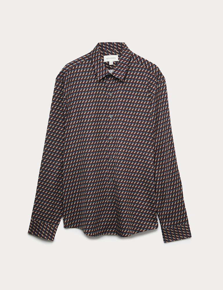 Regular Fit Geometric Print Shirt