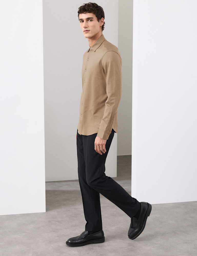 Regular Fit Easy Iron Pure Cotton Jersey Shirt