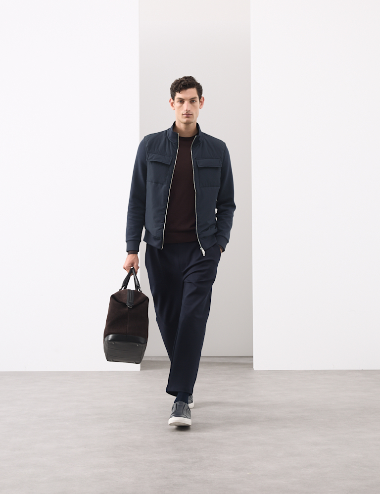 Cotton Rich Zip Up Pocket Jacket