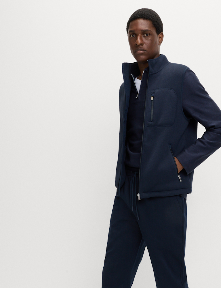 Fleece Lined Funnel Neck Gilet