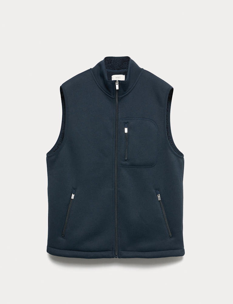 Fleece Lined Funnel Neck Gilet