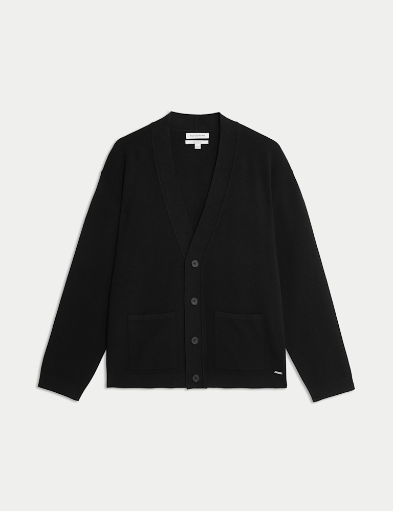 Relaxed Fit V-Neck Cardigan