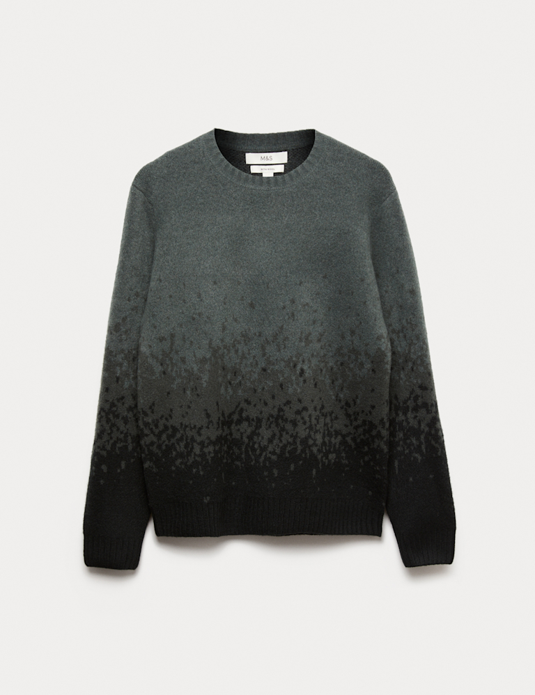 Supersoft Ombre Polo Jumper with Wool