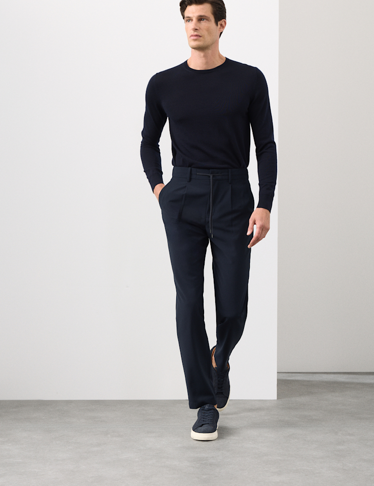 Wool Blend Performance Trousers