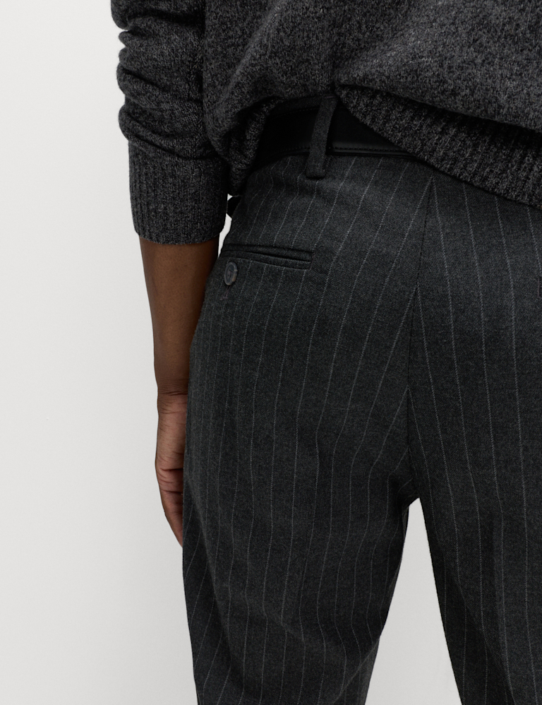 Slim Fit Pinstripe Trousers