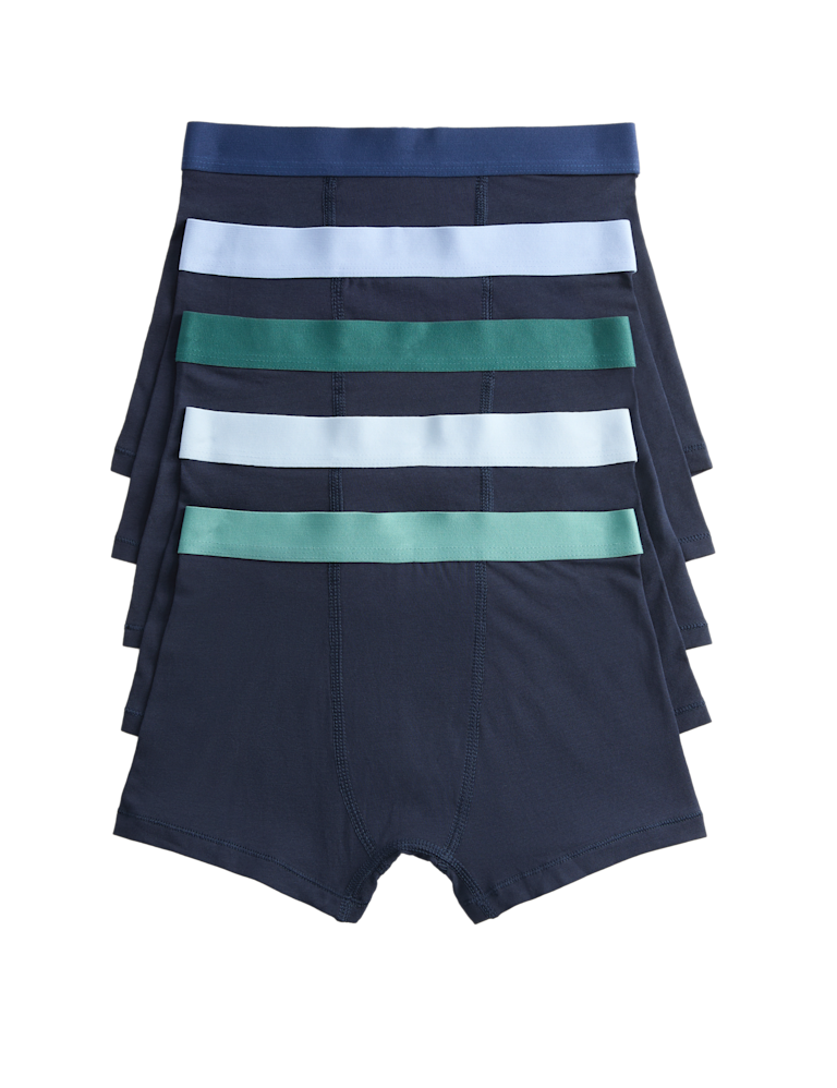 5pk Cotton Rich Trunks (5-16 Yrs)