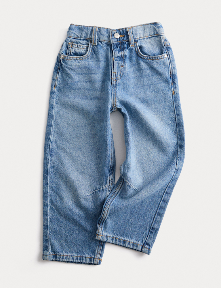 Barrel Leg Denim Jeans (2-10 Yrs)