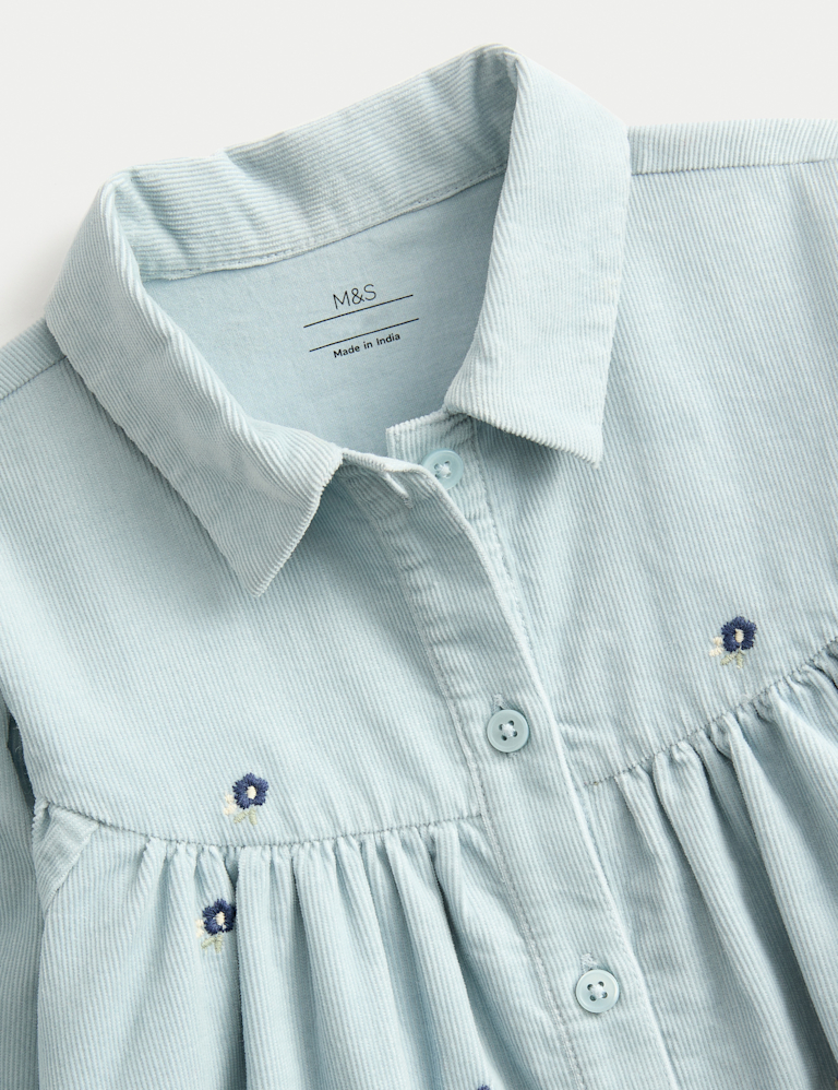 Pure Cotton Cord Dress (0-6 Yrs)