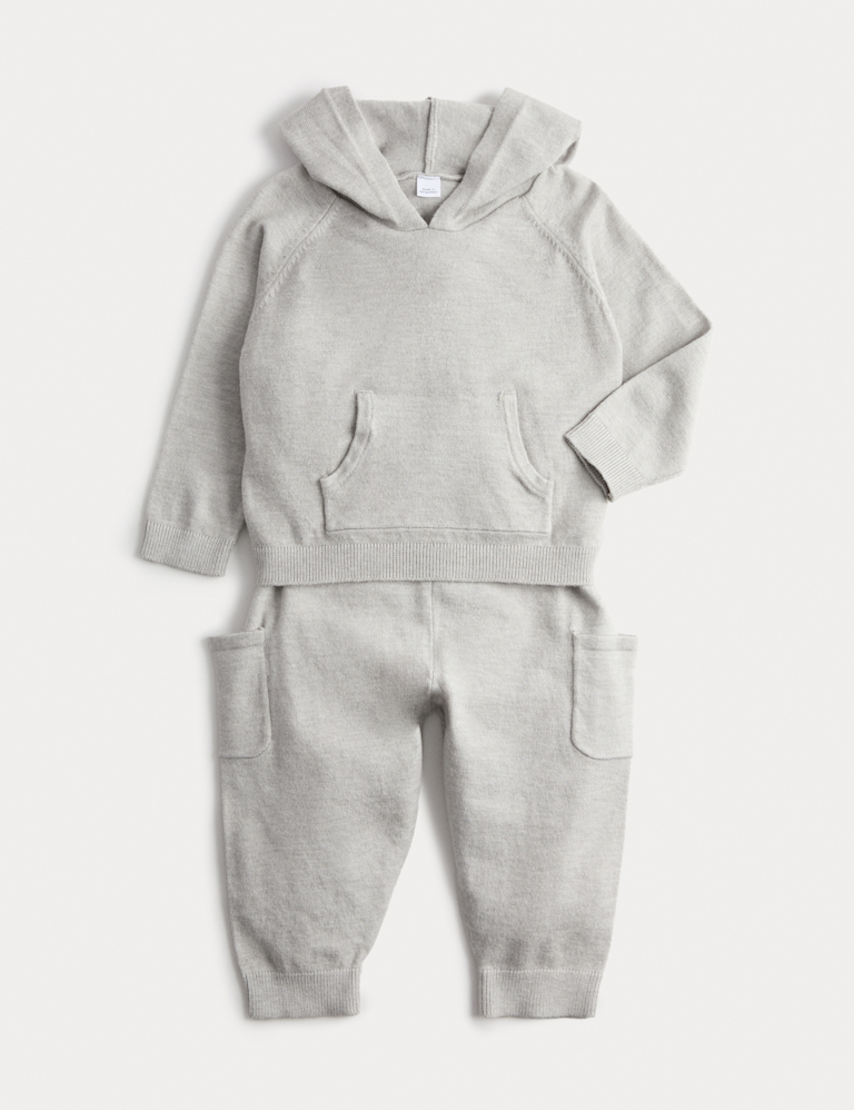 Knitted Hooded Top & Jogger Outfit (0 Mths-3 Yrs)