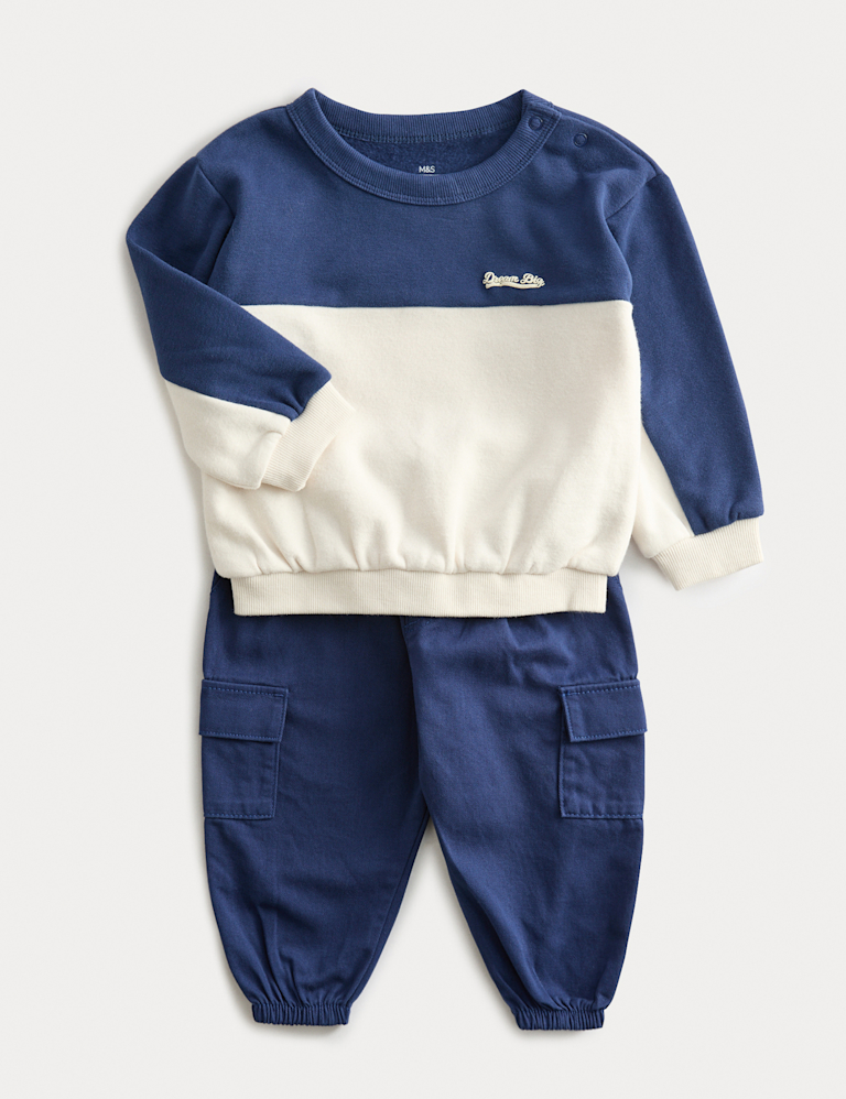 2pc Sweatshirt Cargo Outfit (0-6 Yrs)