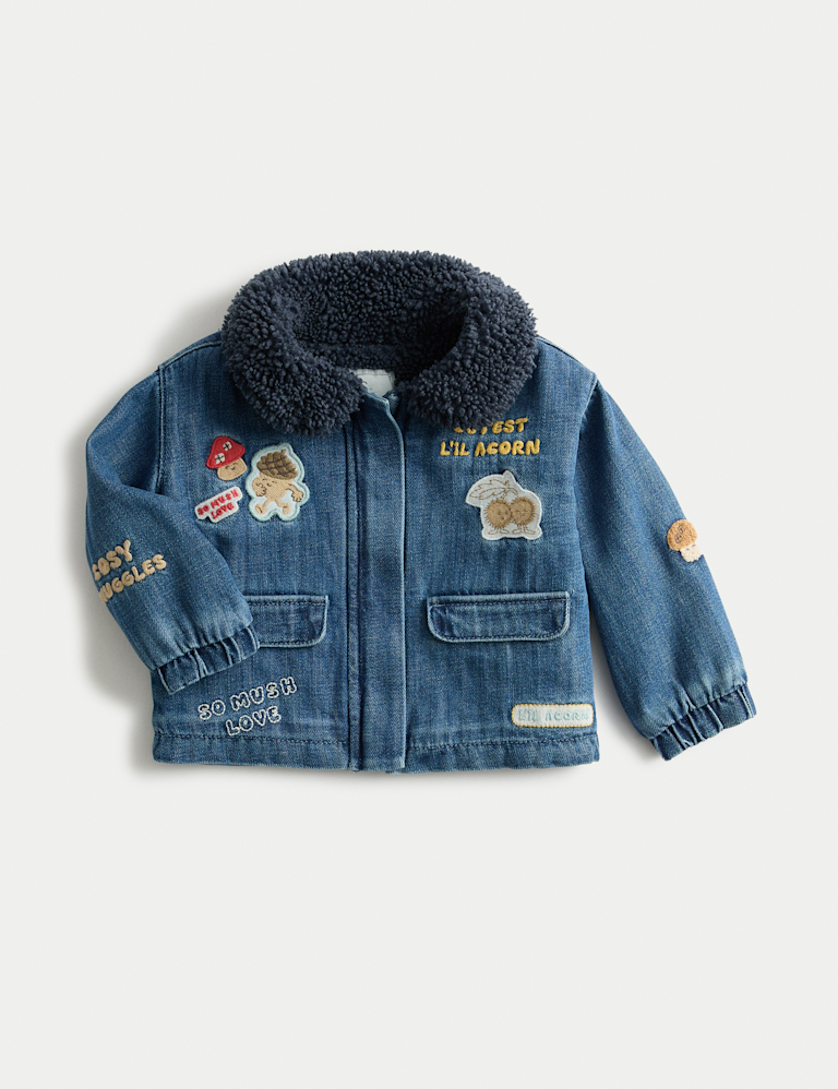 Denim Acorn Badge Borg Lined Jacket (0 Mths-3 Yrs) Denim Acorn Badge Borg Lined Jacket (0 Mths-3 Yrs)