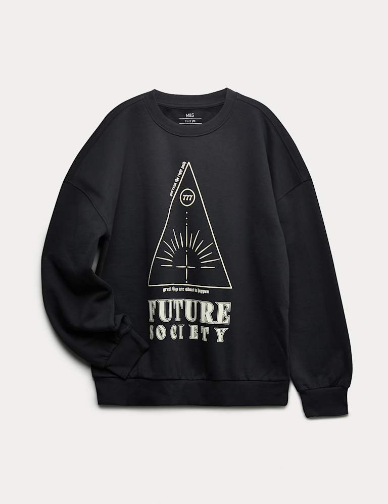 Cotton Rich Graphic Sweatshirt (6-16 Yrs)