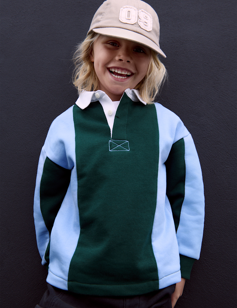 Cotton Rich Striped Rugby Top (2-8 Yrs) Cotton Rich Striped Rugby Top (2-8 Yrs)