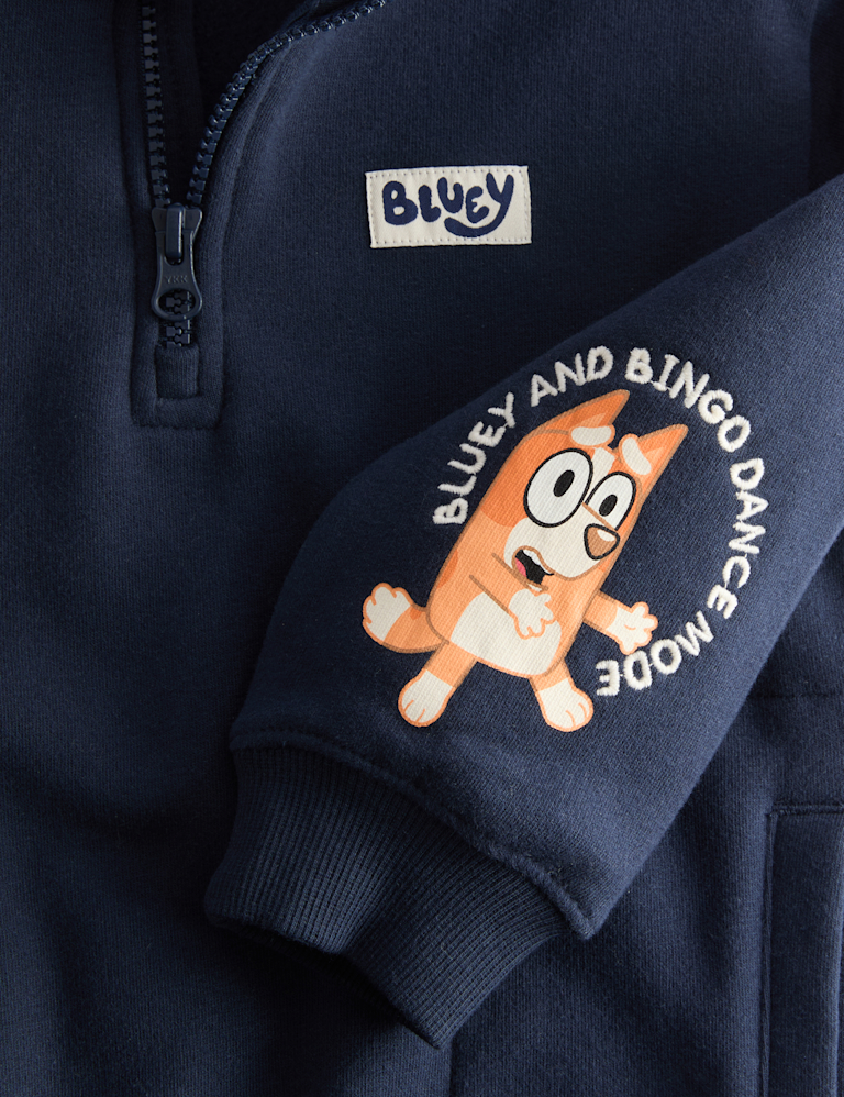 Cotton Rich Bluey™ Half Zip Sweatshirt (2-8 yrs)