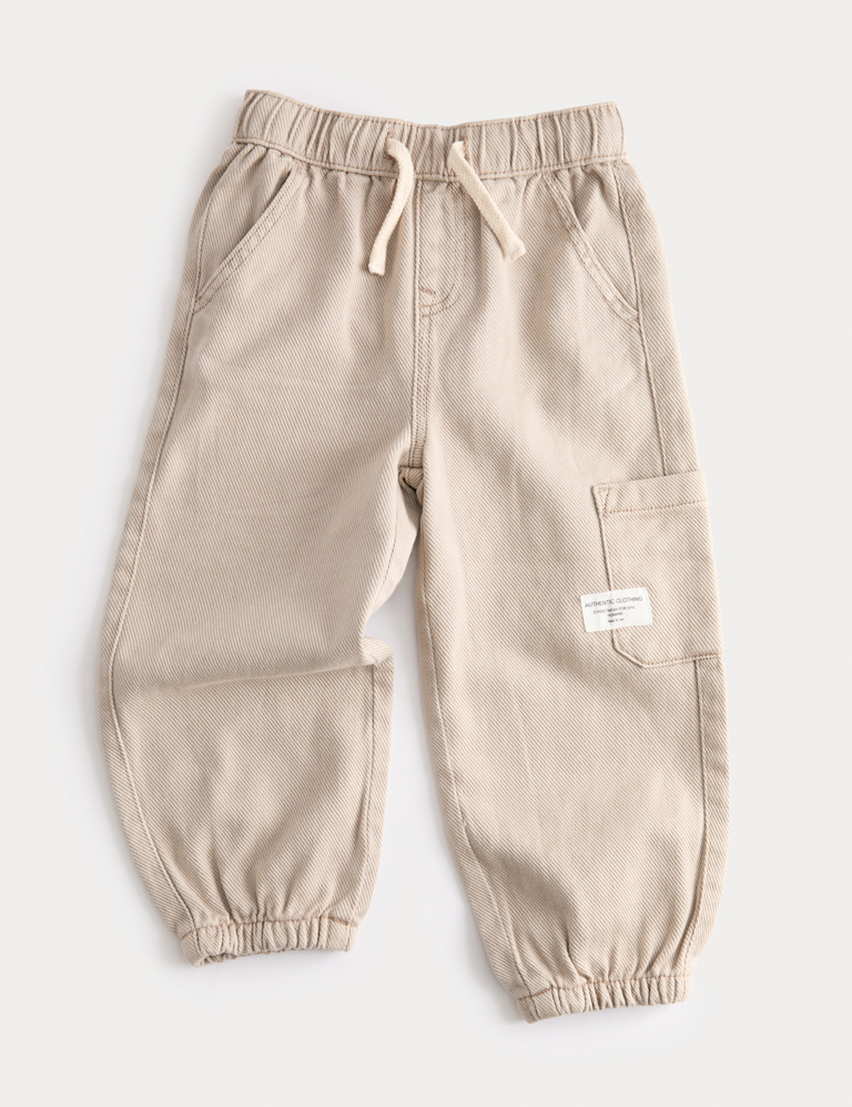 Relaxed Denim Cargo Jeans (2-8 Yrs)