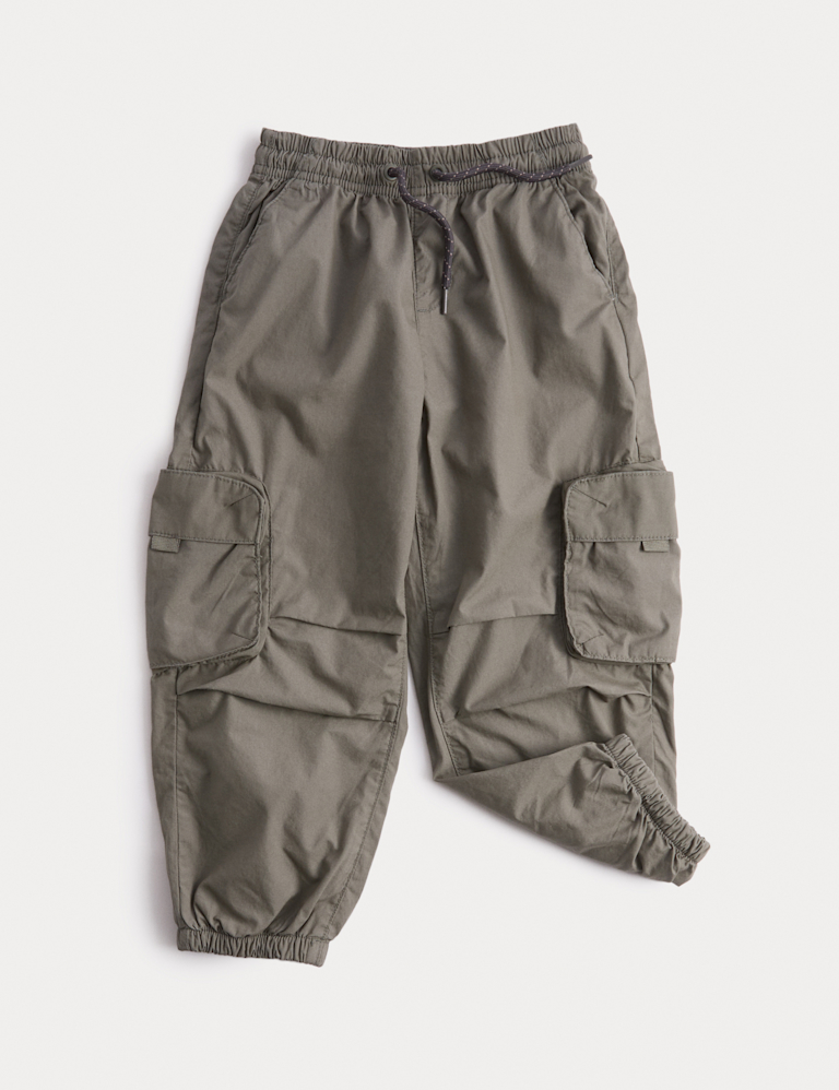Pure Cotton Lined Cargo Joggers (2-8 Yrs)