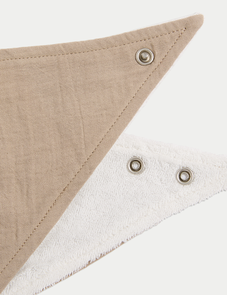 3pk Cotton Rich Leaf Print Bibs