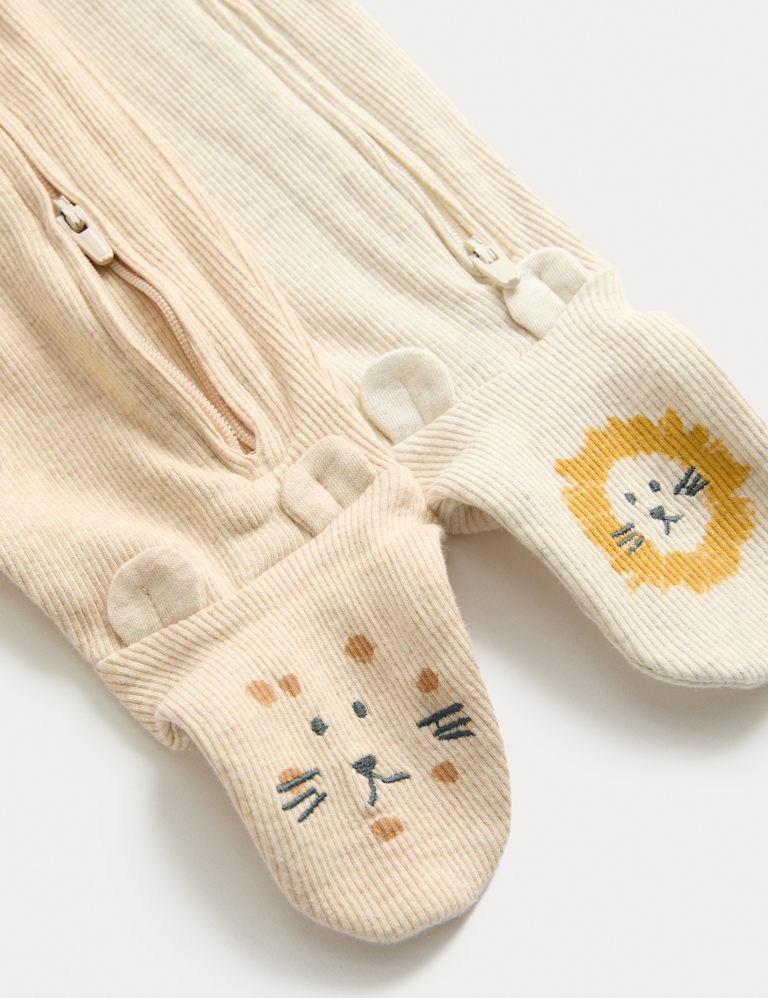 2pk Cotton Rich Novelty Sleepsuits (Tiny-3 Yrs)