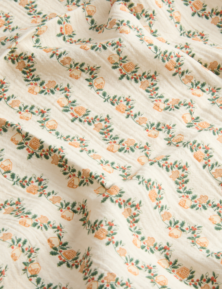 3pk Pure Cotton Gingerbread Muslins