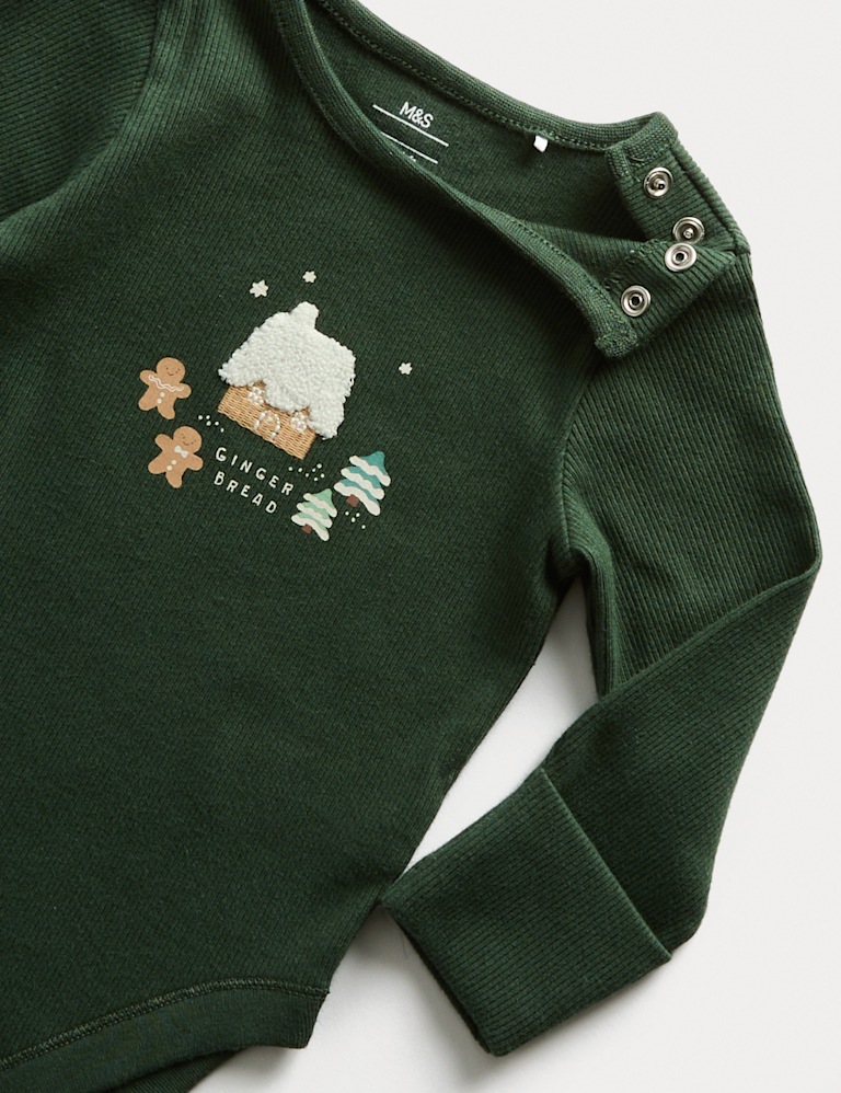 2pc Cotton Rich Gingerbread Bodysuit Outfit (0-12 Mths)