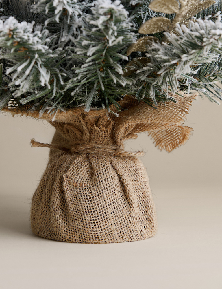 1.5ft Pre-Lit Glam Snowy Christmas Tree