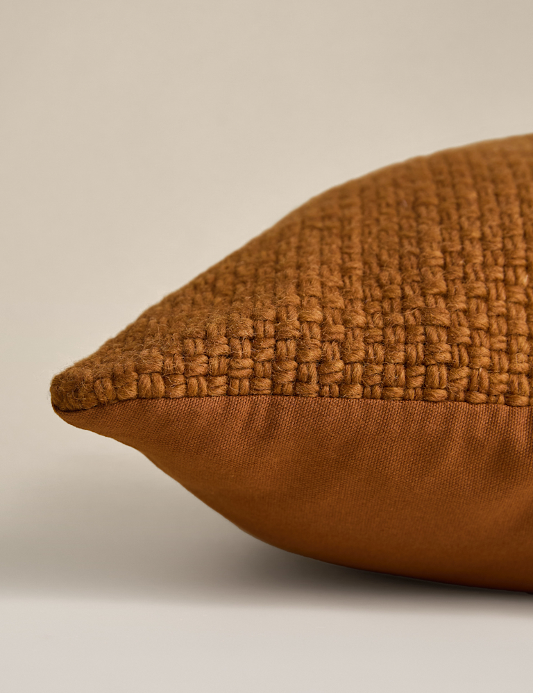 Pure Wool Basket Weave Cushion