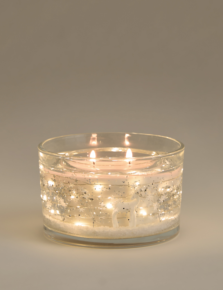 Silver 2 Wick Light Up Candle Silver 2 Wick Light Up Candle