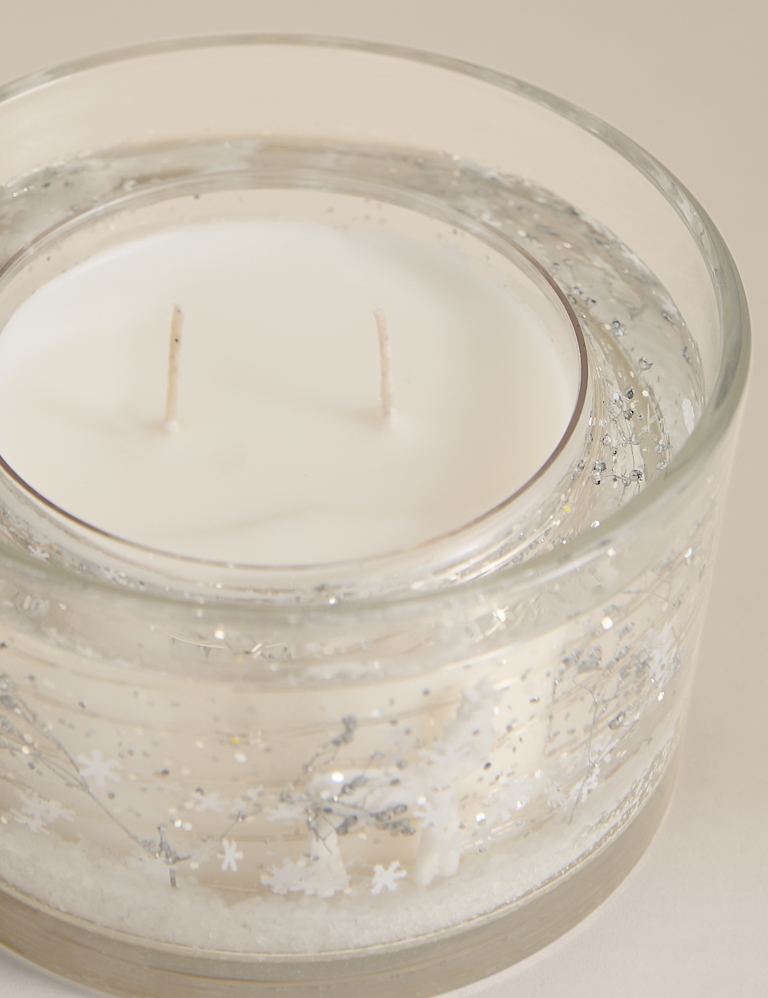 Silver 2 Wick Light Up Candle