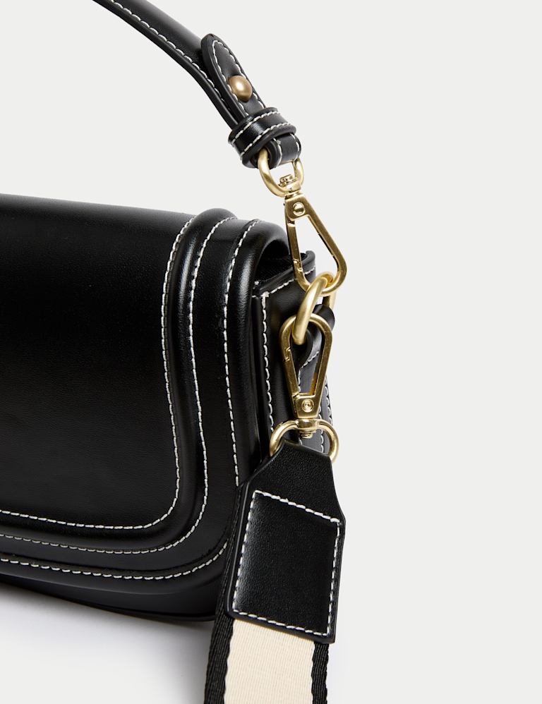 Faux Leather Saddle Bag