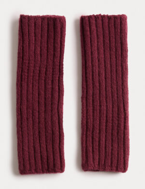 Knitted Rib Fingerless Gloves