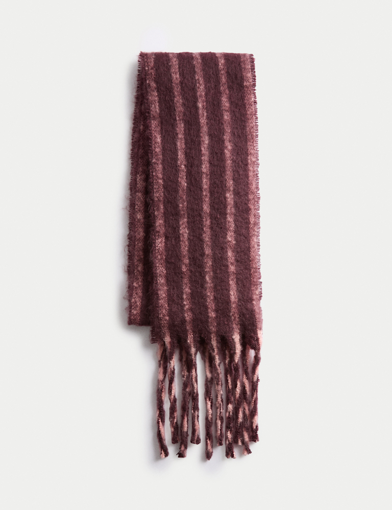 Brushed Striped Scarf