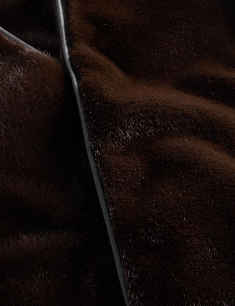 Formal Faux Fur Piped Scarf