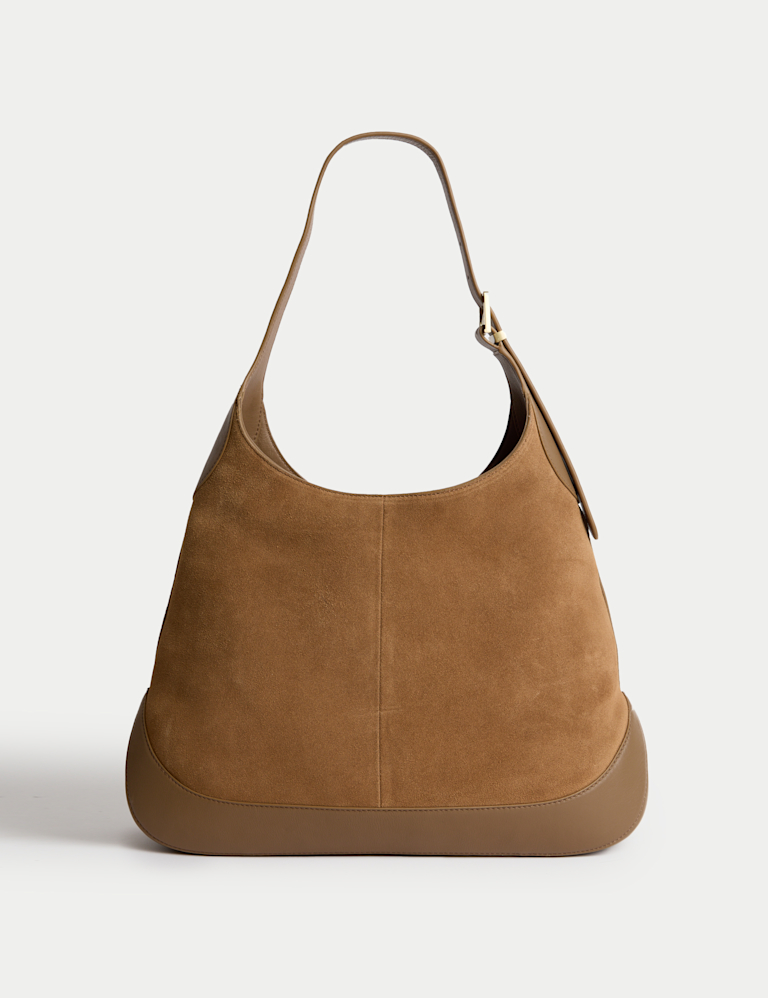 Suede Top Handle Shoulder Tote