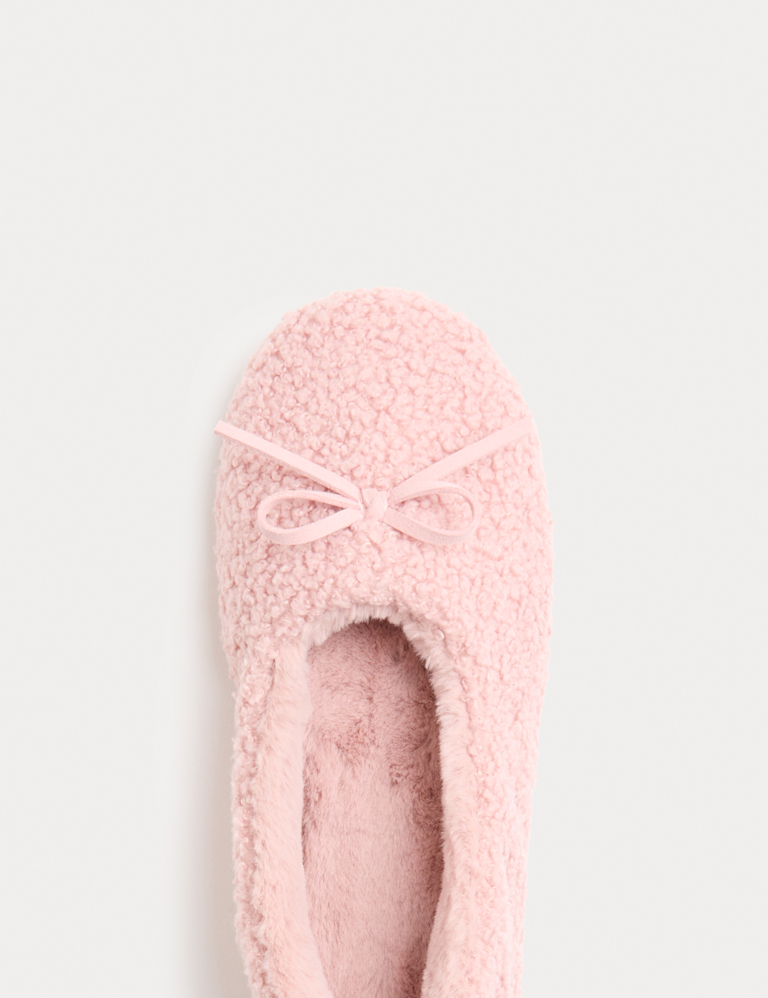 Borg Ballerina Slippers